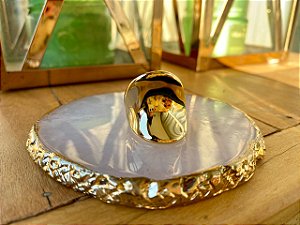 Anel Orgânico Maxi  Dourado