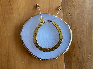 Pulseira Hematita Flexa Dourada