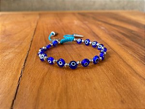 Pulseira de Olhos Gregos Azul-marinho