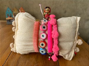 Kit de Pulseiras Infantis Rosa