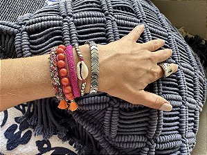 Kit de Pulseiras Fúcsia