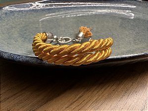 Pulseira Corda Dupla Amarela