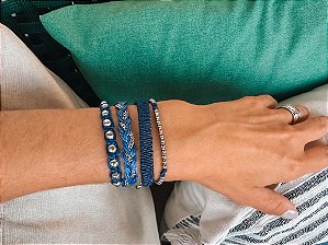Kit de Pulseiras Azul-Marinho