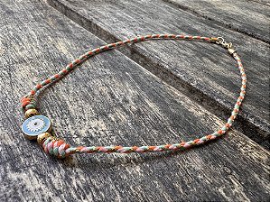 Colar Choker Cordão Colorido