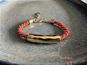 Pulseira Cordão de São Francisco Laranja