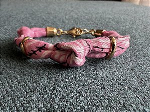 Pulseira Bandana Rosa Claro