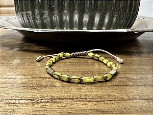 Pulseira Cristais Facetados Amarela