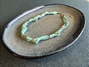 Colar Bandana Azul Tiffany sem pingente