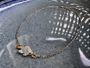 Colar Correntinha com Pingente Peixe