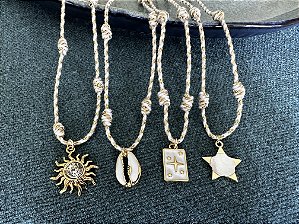 Colar Cordão Branco