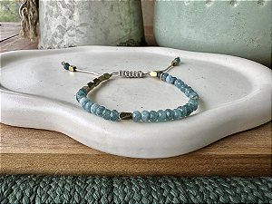 Pulseira Pedra Natural Jade Verde