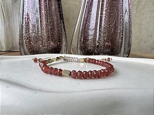 Pulseira Pedra Natural Jade Vinho