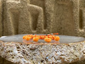 Pulseira Pompom Laranja