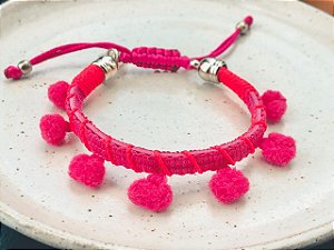 Pulseira Pompom Pink