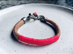 Pulseira Duo Bege e Pink