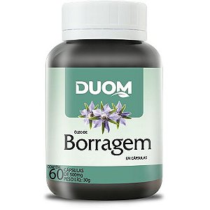 ÓLEO DE BORRAGEM 500MG 60 CÁPSULAS DUOM