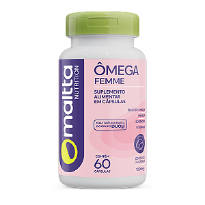 ÔMEGA FEMME LINHAÇA, BORRAGEM E PRÍMULA 60 CÁPSULAS 1000 MG MALTTA