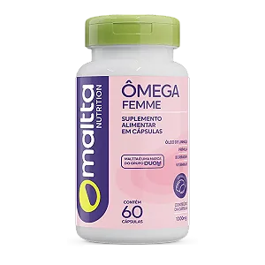 ÔMEGA FEMME LINHAÇA, BORRAGEM E PRÍMULA 60 CÁPSULAS 1000 MG MALTTA
