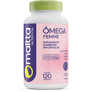 ÔMEGA FEMME LINHAÇA, BORRAGEM E PRÍMULA 120 CÁPSULAS 1000 MG MALTTA