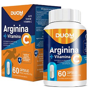 ARGININA + VITAMINA C 60 CÁPSULAS DUOM