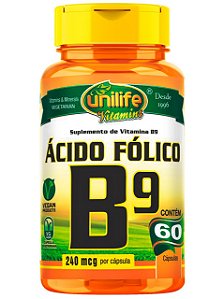 VITAMINA B9 - ''ÁCIDO FÓLICO'' 60 CÁPSULAS UNILIFE