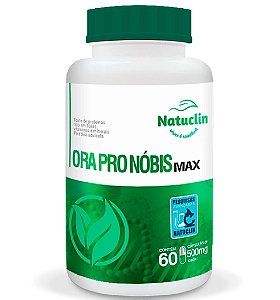 Ora pro nóbis max 60 cápsulas 500 mg natuclin