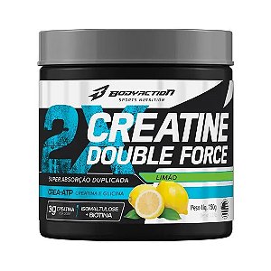 CREATINE DOUBLE FORCE EM PÓ SABOR LIMÃO150G BODYACTION