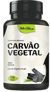 CARVAO VEGETAL 100 CÁPSULAS 500 MG NATUSVIDA