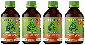 SELLOWIN 4 UNIDADES DE 225 ML PARA ASMA, BRONQUITE, SINUSITE E RINITE