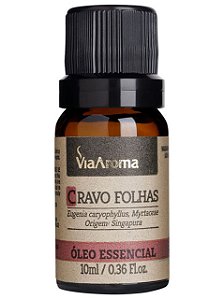 ÓLEO ESSENCIAL CRAVO FOLHAS 10ML VIA AROMA