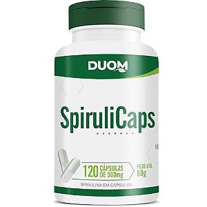 SPIRULICAPS 500MG 120 CÁPSULAS DUOM SPIRULINA