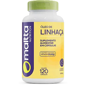 ÓLEO DE LINHAÇA 120 CÁPSULAS 1000MG MALTTA