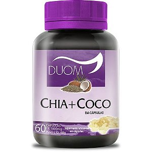 ÓLEO DE CHIA + COCO 1000MG 60 CÁPSULAS DUOM