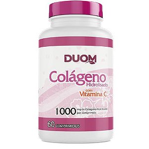 COLÁGENO COM VITAMINA C 1000MG 60 CÁPSULAS DUOM