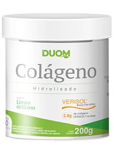 COLÁGENO HIDROLISADO VERISOL SABOR  LIMÃO SICILIANO 200G DUOM