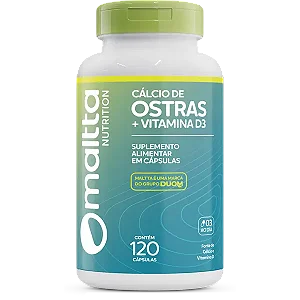 CÁLCIO DE OSTRAS COM VITAMINA D 120 CÁPSULAS MALTTA