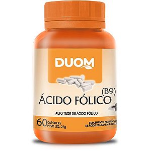 ÁCIDO FÓLICO VITAMINA B9 DUOM 60 CÁPSULAS 450MG