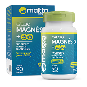 CÁLCIO + MAGNÉSIO + K2 + D3 90 CÁPSULAS MALTTA