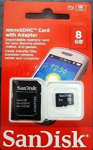 microSDHC Card With Adapter 8 GB