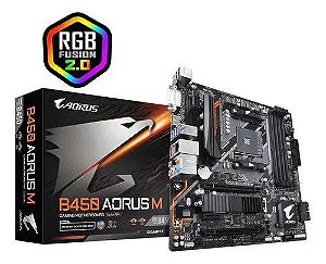 Placa Mae Gigabyte B450 Aorus M AMD AM4 DDR4 mATX