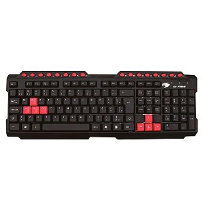 Teclado Gamer G-Fire KMG31 Preto/Vermelho