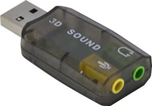 Adaptador Vinik Placa de Som USB 5.1 Virtual - AUSB51