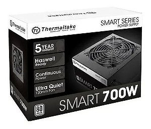 FONTE 700W TT SMART ATX2.3 A-PFC 80+WHITE PS-SPD-0700NPCWBZ-W*