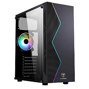 Gabinete Gamer T-Dagger P03B MidTower RGB Black ATX TGC-P03B