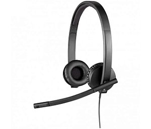 Headset Logitech H570E USB Stereo Com redução de ruído