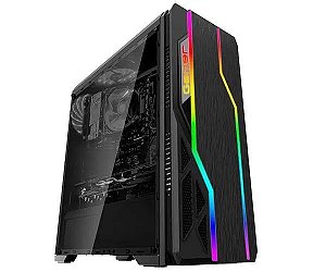 Gabinete Gamer BG-009 Black  Bluecase RGB MidTower USB 3.0