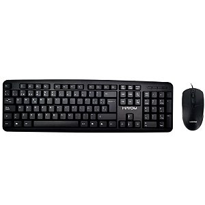 Kit Mouse e Teclado Office Com fio Hayom TC3215