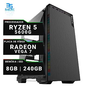 Computador Gamer AMD Ryzen 5 5600g, SSD 240GB, 8GB DDR4, 400W