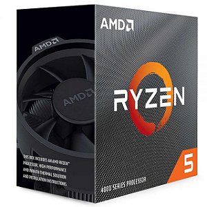 Processador AMD Ryzen 5 4600G Com vídeo integrado 6 Cores 11MB 3,7Ghz - 4,2Ghz (Turbo) AM4