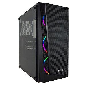 Gabinete Gamer Evus EV-G15 ATX Vidro temperado com 3 fans RGB